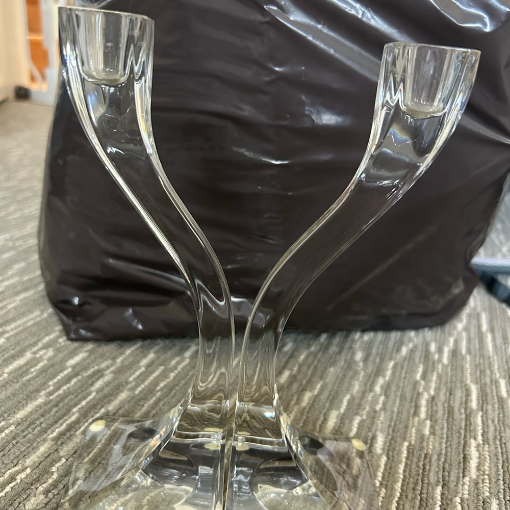 Riedel Duetto Austria Fine Crystal 8”Candlesticks